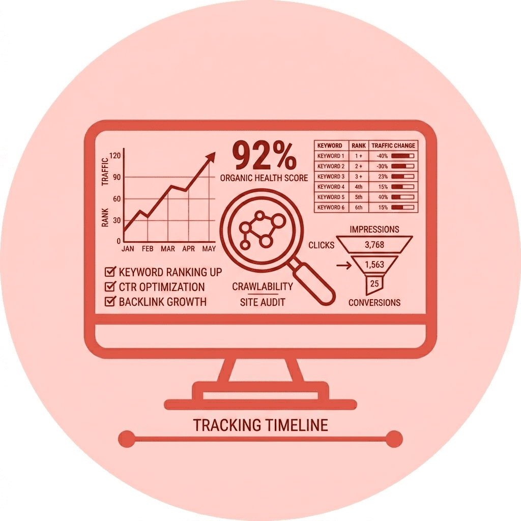 SEO performance tracking using Google Search Console and analytics tools