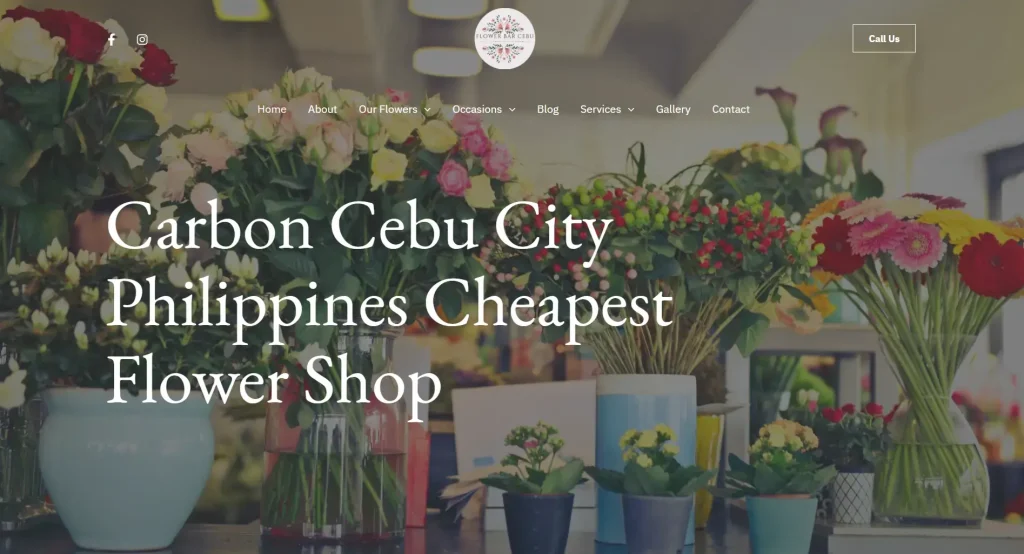 Flower Bar Cebu portfolio project