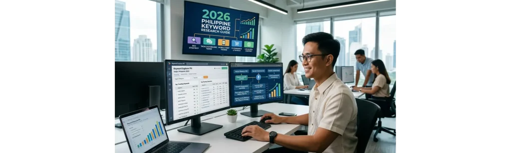 SEO expert performing keyword research Philippines